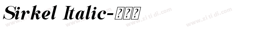 Sirkel Italic字体转换